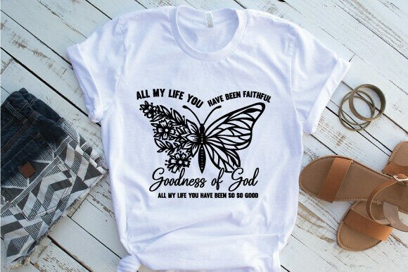 Butterfly and Goodness of God SVG: Faith-Inspired Design Files