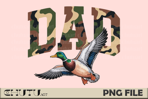 Camo Dad PNG: The Ultimate Duck Hunting Design for Dad