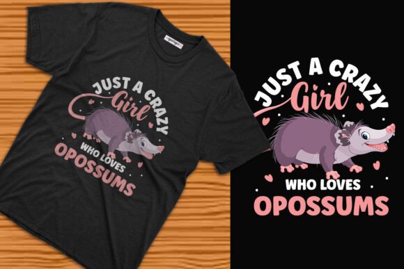 Crazy Girl Opossum Lover Design: A Quirky Niche Asset