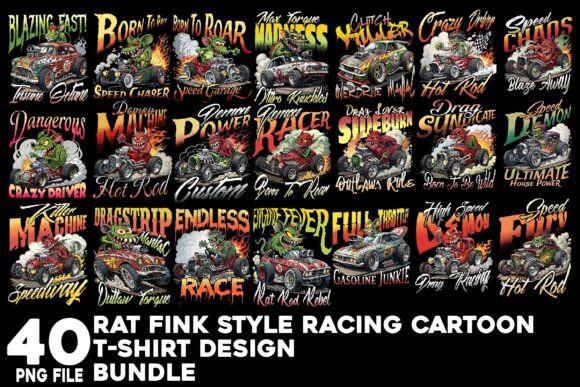 Unleash Retro Vibe with the Rat Fink Style Racing Design Bundle