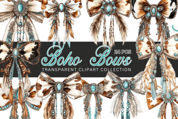 Western Boho Cowgirl Bow Design PNG: Your Creative Spark